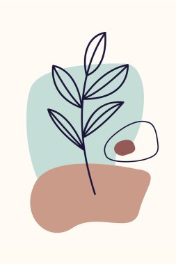 Boho Botanik Yaprakları Duvar Sanatı. Botanik Boho Shapes Duvar Dekoru. Yazdırılabilir Boho Ev Dekoru