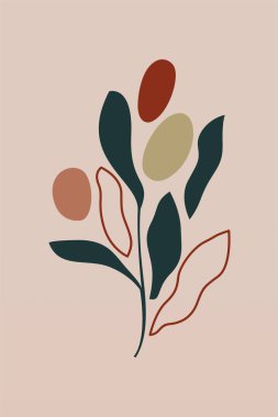 Boho Botanik Yaprakları Duvar Sanatı. Botanik Boho Shapes Duvar Dekoru. Yazdırılabilir Boho Ev Dekoru