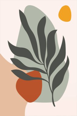 Boho Botanik Yaprakları Duvar Sanatı. Botanik Boho Shapes Duvar Dekoru. Yazdırılabilir Boho Ev Dekoru