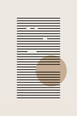 Soyut Japon Duvar Sanatı Dekorasyonu. Dijital Boho Yazdırılabilir Duvar Sanatı. Minimalist Geometrik Duvar Dekorasyonu