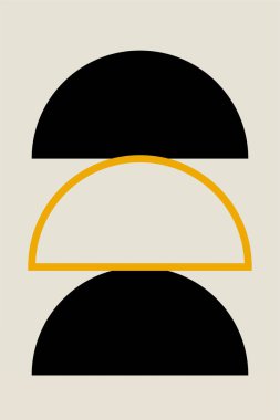 Geometrik Bauhaus duvar süsleme posteri. Soyut geometrik duvar dekoru basılabilir. Sanat baskısı duvar dekoru posteri