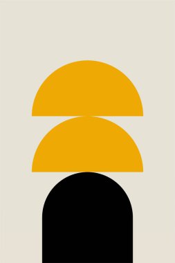 Geometrik Bauhaus duvar süsleme posteri. Soyut geometrik duvar dekoru basılabilir. Sanat baskısı duvar dekoru posteri