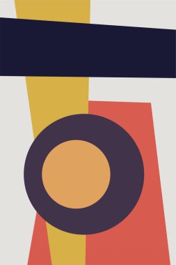 Soyut minimalist duvar dekorasyonu posteri. Orta çağ modern duvar sanatı. Minimalist orta çağ modern baskısı