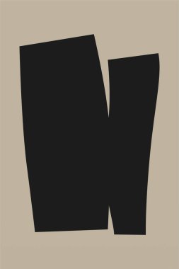 Soyut minimalist duvar dekorasyonu posteri. Orta çağ modern duvar sanatı. Minimalist orta çağ modern baskısı