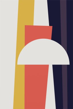 Soyut minimalist duvar dekorasyonu posteri. Orta çağ modern duvar sanatı. Minimalist orta çağ modern baskısı