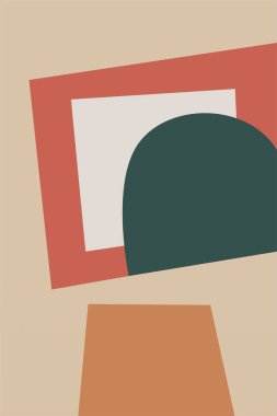 Soyut minimalist duvar dekorasyonu posteri. Orta çağ modern duvar sanatı. Minimalist orta çağ modern baskısı