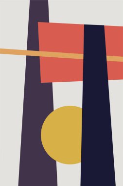 Soyut minimalist duvar dekorasyonu posteri. Orta çağ modern duvar sanatı. Minimalist orta çağ modern baskısı