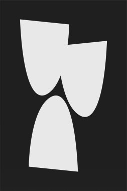 Soyut minimalist duvar dekorasyonu posteri. Orta çağ modern duvar sanatı. Minimalist orta çağ modern baskısı