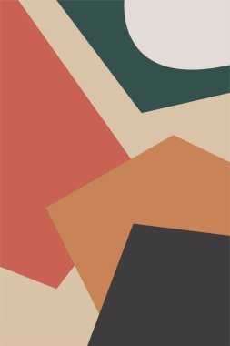 Soyut minimalist duvar dekorasyonu posteri. Orta çağ modern duvar sanatı. Minimalist orta çağ modern baskısı