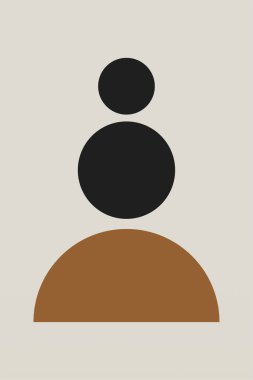 Orta Çağ Modern Duvar Sanatı. Geometrik Şekiller Duvar Dekorasyonu. Yazdırılabilir Dijital Sanat