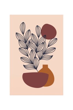 Boho Botanik Yaprakları Duvar Sanatı. Botanik Boho Shapes Duvar Dekoru. Yazdırılabilir Boho Ev Dekoru