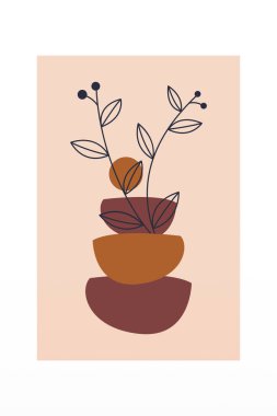 Boho Botanik Yaprakları Duvar Sanatı. Botanik Boho Shapes Duvar Dekoru. Yazdırılabilir Boho Ev Dekoru