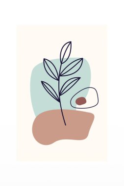 Boho Botanik Yaprakları Duvar Sanatı. Botanik Boho Shapes Duvar Dekoru. Yazdırılabilir Boho Ev Dekoru