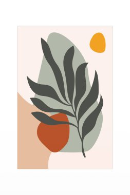 Boho Botanik Yaprakları Duvar Sanatı. Botanik Boho Shapes Duvar Dekoru. Yazdırılabilir Boho Ev Dekoru