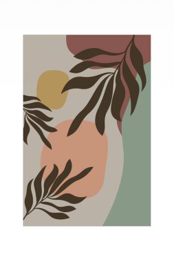 Boho Botanik Yaprakları Duvar Sanatı. Botanik Boho Shapes Duvar Dekoru. Yazdırılabilir Boho Ev Dekoru