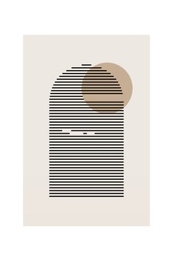 Soyut Japon Duvar Sanatı Dekorasyonu. Dijital Boho Yazdırılabilir Duvar Sanatı. Minimalist Geometrik Duvar Dekorasyonu