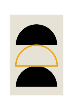 Geometrik Bauhaus duvar süsleme posteri. Soyut geometrik duvar dekoru basılabilir. Sanat baskısı duvar dekoru posteri