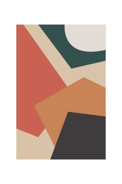 Soyut minimalist duvar dekorasyonu posteri. Orta çağ modern duvar sanatı. Minimalist orta çağ modern baskısı