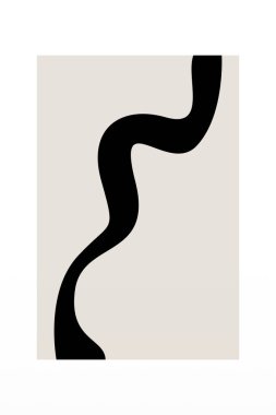 Soyut minimalist duvar dekorasyonu posteri. Orta çağ modern duvar sanatı. Minimalist orta çağ modern baskısı