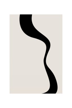 Soyut minimalist duvar dekorasyonu posteri. Orta çağ modern duvar sanatı. Minimalist orta çağ modern baskısı