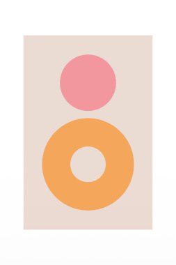 Orta Çağ Modern Duvar Sanatı. Geometrik Şekiller Duvar Dekorasyonu. Yazdırılabilir Dijital Sanat