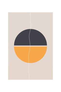 Orta Çağ Modern Duvar Sanatı. Geometrik Şekiller Duvar Dekorasyonu. Yazdırılabilir Dijital Sanat