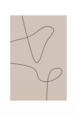 Orta Çağ Modern Duvar Sanatı Baskısı. Bej Duvar Sanat Dekorasyonu. Minimalist Duvar Dekorasyonu