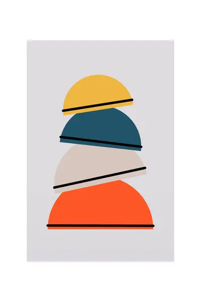 Geometric Bauhaus Τοιχογραφία Διακόσμησης Αφηρημένη Γεωμετρική Διακόσμηση Τοίχου Εκτυπώσιμη Art — Φωτογραφία Αρχείου