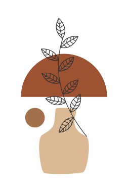 Yazdırılabilir Modern Sanat Posteri. Botanik duvar dekorasyonu basılabilir poster