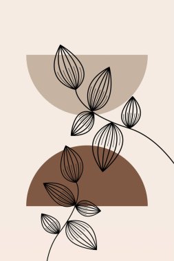 Yazdırılabilir Modern Sanat Posteri. Botanik duvar dekorasyonu basılabilir poster