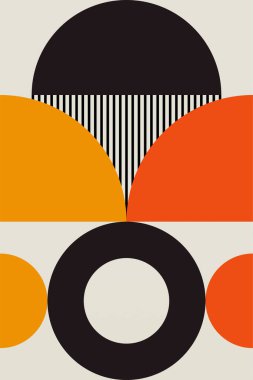 Bauhaus Art Wall Decor. Printable Geometric Home Decor. Nordic Bauhaus Retro Wall Decor
