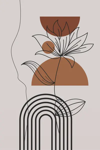 Printable Modern Art Poster. Botanical boho wall decor printable poster
