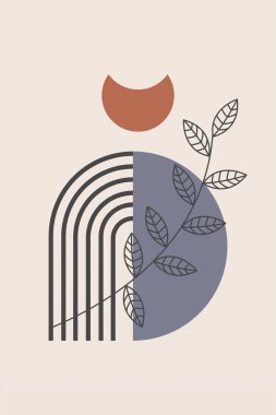 Yazdırılabilir Modern Sanat Posteri. Botanik duvar dekorasyonu basılabilir poster