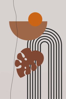 Yazdırılabilir Modern Sanat Posteri. Botanik duvar dekorasyonu basılabilir poster