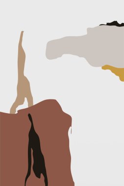 Minimalist Soyut Tarafsız Duvar Sanat Dekorasyonu. Yazdırılabilir Minimalist Duvar Dekoru