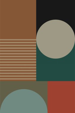 Bauhaus Art Wall Decor. Printable Geometric Home Decor. Nordic Bauhaus Retro Wall Decor