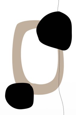 Modern Nötr Soyut Sanat Yazıcısı. Soyut Duvar Dekoru. Bej Duvar Sanat Dekorasyonu