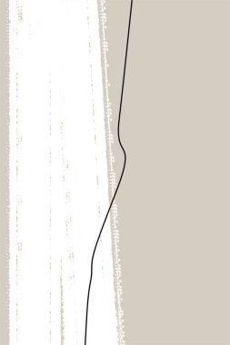 Minimalist soyut fırça, basılabilir duvar sanatı. Modern Nötr Galeri Duvar Dekorasyonu. 