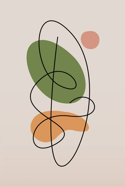 Стены украшения кривых линий и абстрактных форм. Нить линии стены художественное оформление. Абстрактная форма плаката