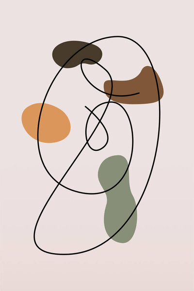 Стены украшения кривых линий и абстрактных форм. Нить линии стены художественное оформление. Абстрактная форма плаката