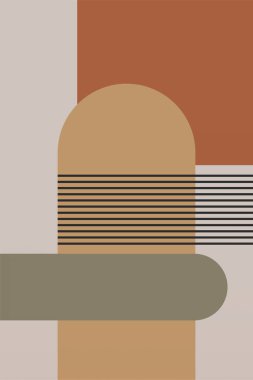 Soyut Poster, Orta Çağ Modern, Renkli Yazdırma, Geometrik Resim Yazdırma, Geometrik Şekiller, Çağdaş Yazdırma, Soyut Duvar Sanatı