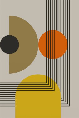 Soyut Poster, Orta Çağ Modern, Renkli Yazdırma, Geometrik Resim Yazdırma, Geometrik Şekiller, Çağdaş Yazdırma, Soyut Duvar Sanatı