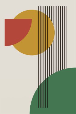 Soyut Poster, Orta Çağ Modern, Renkli Yazdırma, Geometrik Resim Yazdırma, Geometrik Şekiller, Çağdaş Yazdırma, Soyut Duvar Sanatı