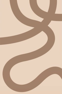 Orta Çağ Modern, Bej Siyah Duvar Sanatı, Minimalist Çizgiler Sanatı, Orta Yüzyıl Posteri