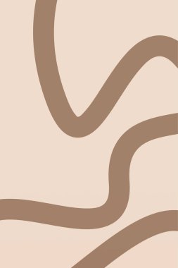 Orta Çağ Modern, Bej Siyah Duvar Sanatı, Minimalist Çizgiler Sanatı, Orta Yüzyıl Posteri