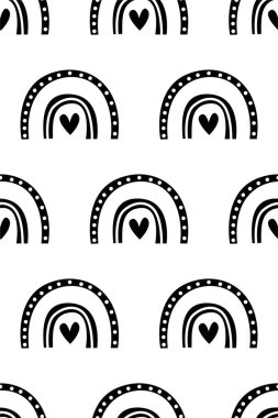 İskandinav gökkuşağı desensiz arka plan. Çocuk odası gökkuşağı arkaplanı