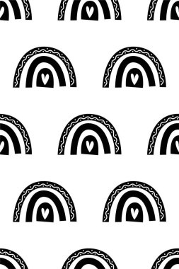 İskandinav gökkuşağı desensiz arka plan. Çocuk odası gökkuşağı arkaplanı