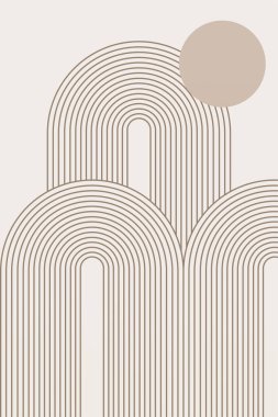 Geometrik Gökkuşağı Kemer Arkaplanı. Orta Çağ Modern Gökkuşağı Arkaplan Çizimi