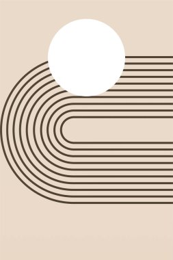 Geometrik Gökkuşağı Kemer Arkaplanı. Orta Çağ Modern Gökkuşağı Arkaplan Çizimi