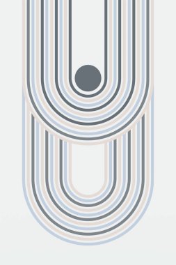 Geometrik Gökkuşağı Kemer Arkaplanı. Orta Çağ Modern Gökkuşağı Arkaplan Çizimi